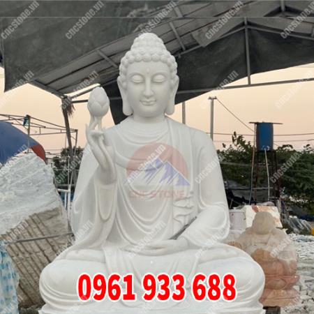 Tượng Phật Thích ca ngồi tay cầm sen