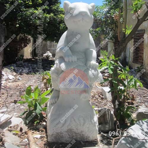 tượng đá 12 con giáp, con tý hay con gọi là chuột