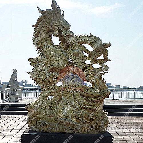 Rồng đá vàng đẹp và tinh xảo của đội ngủ cncstone, liên hệ 0961 933 688 để được tư vấn trực tiếp