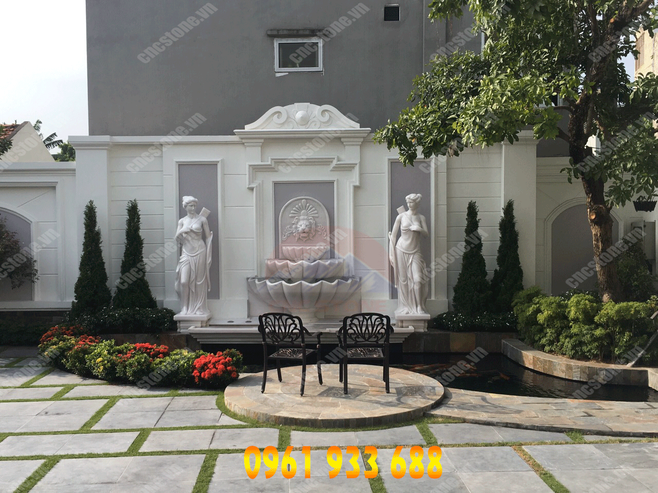 Dự án đài phun nước tại nhà khách do cncstone hoàn thiện