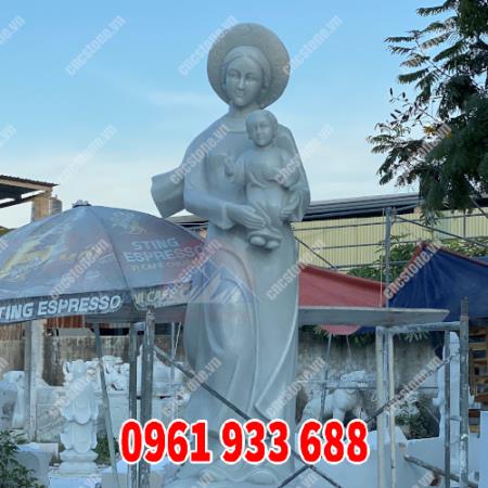 tượng đức mẹ maria bằng đá đẹp