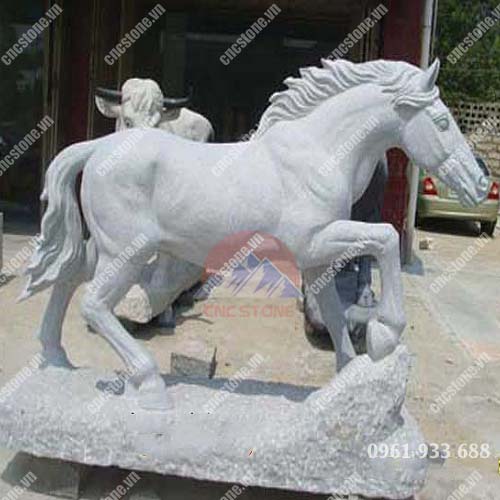 Ngựa đá trắng đẹp tại cncstone