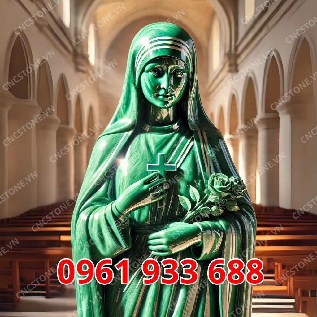 Tượng Thánh Teresa đá xanh Ấn Độ
